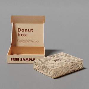 Wholesale High-End <strong>Custom</strong> <strong>Printed</strong> <strong>Donut</strong> <strong>Box</strong> Corrugated Board Food Doughnut Packaging With Embossing Matt Lamination Features - Product Image 1