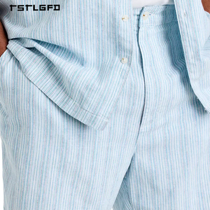 Pantalones Cortos Casuales de Algodón Puro para Hombre, Ligeros, Transpirables, Ropa de Playa de Verano, Certificación GOTS, Logotipo Personalizado, Ropa Urbana, Marca Privada - Product Image 3