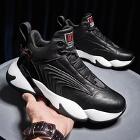 Chaussures de basket-ball pour hommes avec logo personnalisé, empeigne en PU respirante, antidérapantes, légères, amortissantes, pour la course à pied, l'athlétisme et la marche