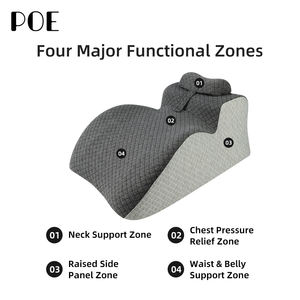 Multifunctionele leespositiekussen met traagschuimvulling, ergonomisch ontwerp, gestikt, wasbaar - Product Image 4