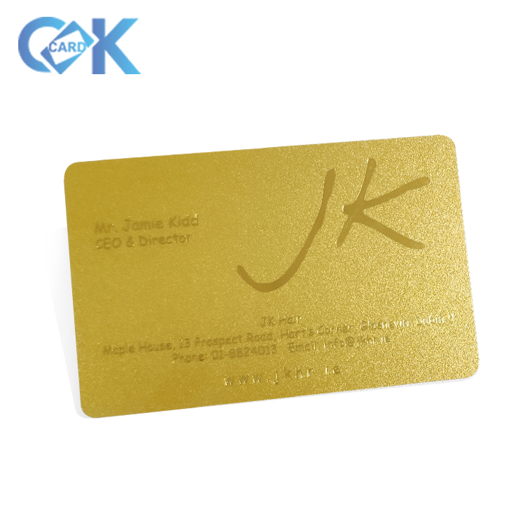 Wholesale Custom Gold Hot Stamped Plastic PVC Cards with Screen Printing UV Printing Transfer Printing Gold Metallic Color