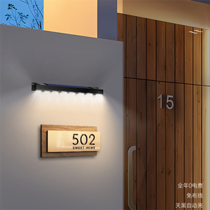 4 Lights Waterproof <strong>Outdoor</strong> <strong>Solar</strong> Warm White Wall Washer <strong>Led</strong> <strong>Strip</strong> <strong>for</strong> House Garden Patio Lighting - Product Image 4