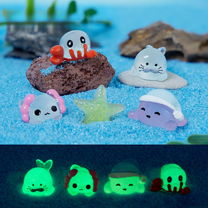 KI huacui Animales marinos: Pulpo pequeño, <span class=keywords><strong>león</strong></span> marino, escorpión, cangrejo ermitaño, decoración de paisaje para acuario DIY, mini adornos - Product Image 1
