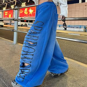 <span class=keywords><strong>Pantaloni</strong></span> Streetwear Personalizzati Kaleo per Donne, <span class=keywords><strong>Pantaloni</strong></span> Larghi <span class=keywords><strong>con</strong></span> <span class=keywords><strong>Elastico</strong></span> e Coulisse, <span class=keywords><strong>Pantaloni</strong></span> Baggy a Gamba Dritta - Product Image 4