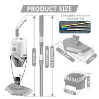 Aspirateur de piscine portable sans fil en PVC de luxe rechargeable pour piscines hors sol
