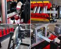 Machine de profilage de cornières murales et de plafonds en plaques de plâtre avec système de découpe volante servo-assistée