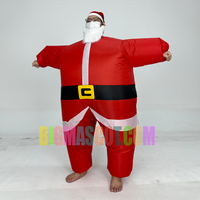 Ensemble de costumes gonflables de père Noël de Noël Costume de fête de sumo de grande taille pour adultes pour les défilés de fête de Noël