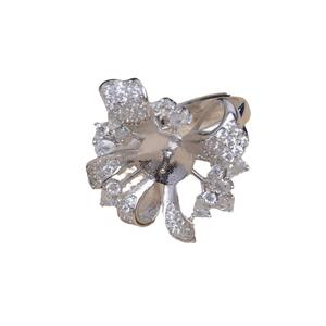 Bague en argent S925 avec perle de 11-12 mm, accessoires de bague ouverte, accessoires de main amovibles avec plateau vide JG5447 - Product Image 5