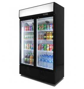 <span class=keywords><strong>Vetrina</strong></span> Refrigerata Verticale con Porta in Vetro per Bevande, Raffreddamento Dinamico <span class=keywords><strong>a</strong></span> Ventola per Supermercati Commerciali - Product Image 1