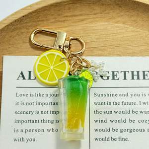 Llavero Decorativo para Bolsa con Diseño de Limón y Bebida de Jugo, Flexible, de Plástico, Original CHENXI, Verano 2025, Kawaii - Product Image 6