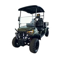 Chariot de golf tout-terrain robuste à benne basculante automatique, 2 places, pneus tout-terrain, contrôleur étanche, pour chantier et transport