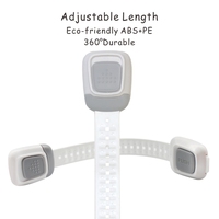 Probebi LH05 Serrure de sangle de sécurité d'angle à l'épreuve des enfants Serrure bébé réglable avec matériaux ABS et PE