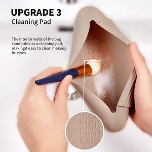 <span class=keywords><strong>Porta</strong></span> Pennelli da Trucco Magnetico Portatile in Silicone, Organizzatore Cosmetico Impermeabile da Viaggio, Borsa Morbida in Silicone per Trucchi - Ideale per l'Ingrosso - Product Image 4