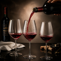 Verres à vin rouge hauts en verre fin, gobelets à vin d'hôtel, coffret cadeau de verrerie à pied pour anniversaire et fête, 18 oz