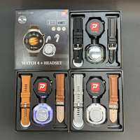 Reloj Inteligente D21 4-Suit con Auriculares 2 en 1, Resistente al Agua IP67, Set de Regalo para Hombre
