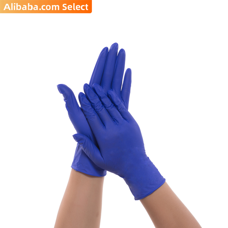 Одноразовые защитные перчатки без пудры, медицинские синие нитриловые перчатки из ПВХ, только для рынка США