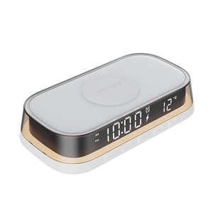 Dispositivo de Ayuda para Dormir, Máquina de Ruido Blanco con Cargador Inalámbrico, Luz Nocturna LED de Colores, Altavoz Bluetooth, Reloj <span class=keywords><strong>Despertador</strong></span> - Product Image 5