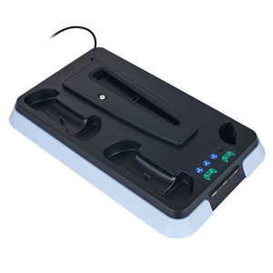 New Trạm Sạc đứng cho ps5 Slim Trò chơi điều khiển quạt làm mát với RGB ánh sáng cho chơi station5 chơi game phụ kiện - Product Image 6