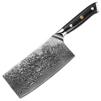 KEEMAKE 7-Inch 67-laags Damascus stalen keukenhakmes met G10 handvat voor slagerij, vlees en ontbenen