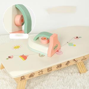 Tabla de planchar de simulación y juguete educativo temprano de hierro con planchado de hierro de madera - Product Image 3