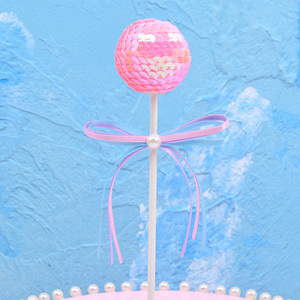 Bola de Lentejuelas Grande PARA LA Primera Decoración de Pasteles de Navidad DE LOS Niños Elegante Lazo Piruleta Topper Insertar Suministros de Decoración para Hornear - Product Image 6