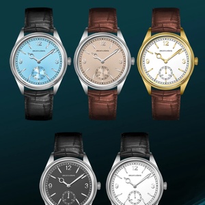 New 1908 Classic Men's <b>Watches</b> <b>Mechanical</b> <b>Watch</b> Genuine Leather Stainless Steel Business Wristwatch Waterproof - Product Image 3