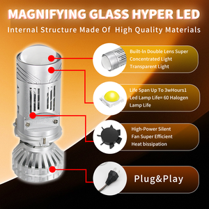 Newest Model V1pro with <strong>Ballast</strong> LHD 90W 12V 24V H4 Mini Bi Led <strong>Projector</strong> Headlight 6000K White Led H4 Car Motorcycle Light - Product Image 5