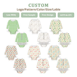 Nouvelle <span class=keywords><strong>combinaison</strong></span> pour bébé en bambou viscose et élasthanne, imprimée sur mesure, avec boucle magnétique, pour bébés garçons et filles - Product Image 2