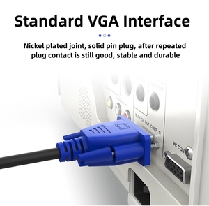 Cáp Vga3 + 6 HD Hỗ Trợ Độ Phân Giải Cao 1920*1080P 1.5M 1.8M 30V Pvc + Cáp Vga Đồng - Product Image 5