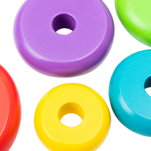 Commiki Xếp Chồng Vòng Tháp Trò Chơi Bằng Gỗ Xây Dựng Khối Bộ Trẻ Em Montessori Đồ Chơi Giáo Dục Sớm Đồ Chơi Cầu Vồng Unisex 36M + - Product Image 4