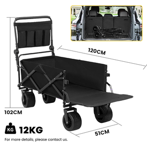 공장 직송 캠핑 웨건 카트 경량 유틸리티 정원 카트 접이식 플랫폼 OEM 맞춤 제작 가능 - Product Image 6