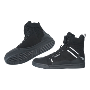 Bottes de moto en cuir pour homme All-Black Street Racing, fabriquées en Chine, pour les trajets quotidiens - Product Image 1