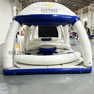 Ngoài trời biển bơi Inflatable hồ bơi nổi giải trí nổi nền tảng nước nổi đảo với Lều - Product Image 3