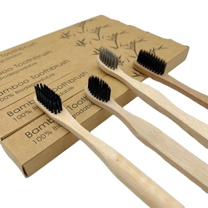Custom Logo Eco-Friendly Biodegradable <strong>Toothbrush</strong> 100% Natural Bamboo Charcoal Tooth Brushes Soft for Adults and Children - Product Image 2