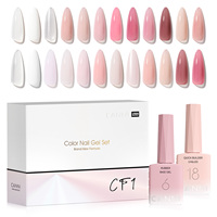 CANNI 30 pièces/lot 9ml Kit Cadeau de Noël Couleurs Nudes Naturelles Base Caoutchouc & Gel de Construction Rapide Kit de Vernis à Ongles en Gel