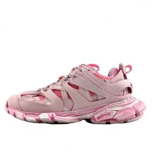 Zapatillas Deportivas Chunky Rosa para Mujer, Parte Superior de Malla Transpirable, con Cordones, Amortiguación Gruesa, Antideslizantes, Estilo Casual Urbano, Balenciaga - Product Image 1