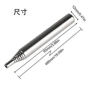 Tubo de soplador de bolsillo de fuelle de fuego telescópico de acero inoxidable para acampar fogata supervivencia al aire libre - Product Image 4