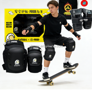 Protectores Ajustables Profesionales para Codos, Rodillas y Muñecas, Accesorios para Patineta, Equipo de Protección Duradero, Doble Protección para Jóvenes - Product Image 3