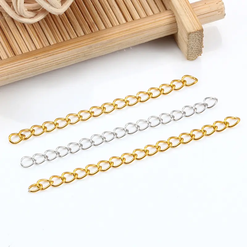 5cm 2 inch vàng trắng 18K 14k vàng mạ Vòng Cổ Chuỗi đuôi cuối Extender