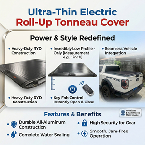 Cubierta Retráctil para Camioneta, de Aluminio, Marca Trigallop, Nueva, Eléctrica, con Sistema Roll N Lock, para Toyota <span class=keywords><strong>Vigo</strong></span> y F150, Resistente a la Corrosión - Product Image 4