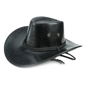 Custom Men Western Leather Cowboy Hat