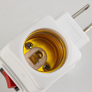 Vente en gros e27 lampe support tête bouton monté sur prise murale Led veilleuse prise avec interrupteur <span class=keywords><strong>adaptateur</strong></span> E27 bouton poussoir - Product Image 3