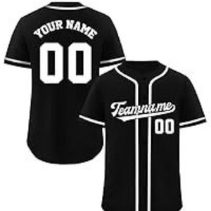 Maillot de baseball personnalisé style streetwear avec nom et numéro imprimés, effet 3D, manches courtes, coupe ample, uniforme de sport pour adolescents - Product Image 1
