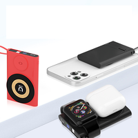 Produits à la mode 2025 15W + 2.5W Banque d'alimentation de charge sans fil magnétique avec câble pour écouteurs de téléphone