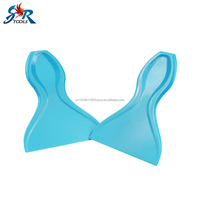 Racloir souple triangulaire bleu ultra-fin en PP pour le pose de film de fenêtre de voiture, outil de découpe de film à changement de couleur et de finition des bords