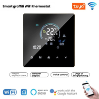 Termostato WiFi Tuya con Pantalla Táctil FCU, Calefacción por Suelo Radiante, Sistema Dual de Refrigeración, Ventilador de Bobina de 5A, Programable, LCD, Compatible con Alexa y Google Home, OEM