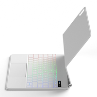 Clavier magique ultra-mince avec étui magnétique sans fil en alliage d'aluminium rétro-éclairé RVB pour clavier iPad