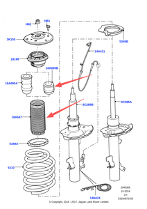 Подходит для Ланд-ровера Evoque RR передний амортизатор буферный резиновый Ремонтный комплект LR024476 LR045249 буферный каучук + пылезащитный чехол - Product Image 6