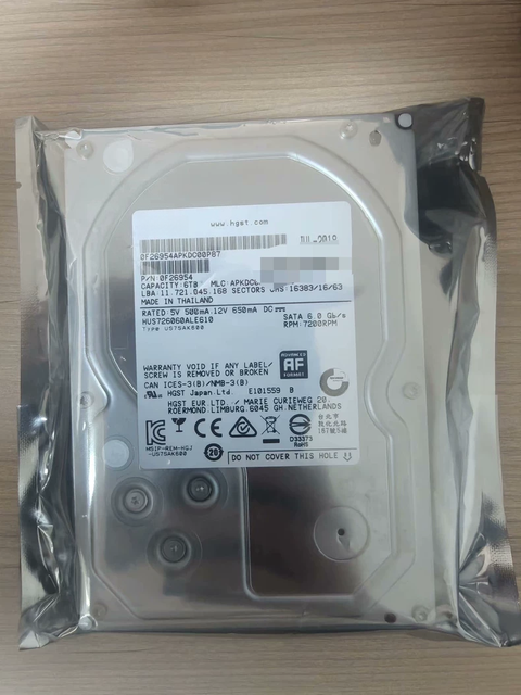 HGST Ultrastar 7K6000 4TB Enterprise Hard Drive 3.5 Inch SATA 6Gb/s 7200RPM 128MB Cache HDD HUS726040ALE610