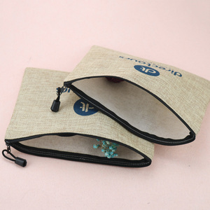 Organisateur de trousse de maquillage pour femmes nouvelle pochette d'emballage cadeau de Noël sacs à cosmétiques de voyage en <span class=keywords><strong>jute</strong></span> coton recyclé biologique pour jouet sexuel - Product Image 3